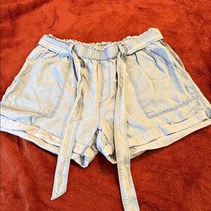 Aerie High Waist Light Blue Denim Shorts